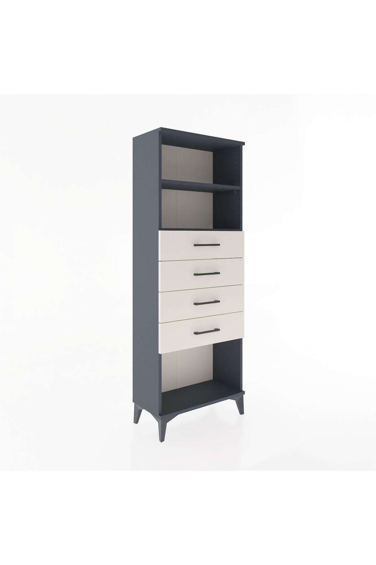Arges Dolap 2 Raflı 4 Çekmeceli 60x30x163 - S20M096V4A