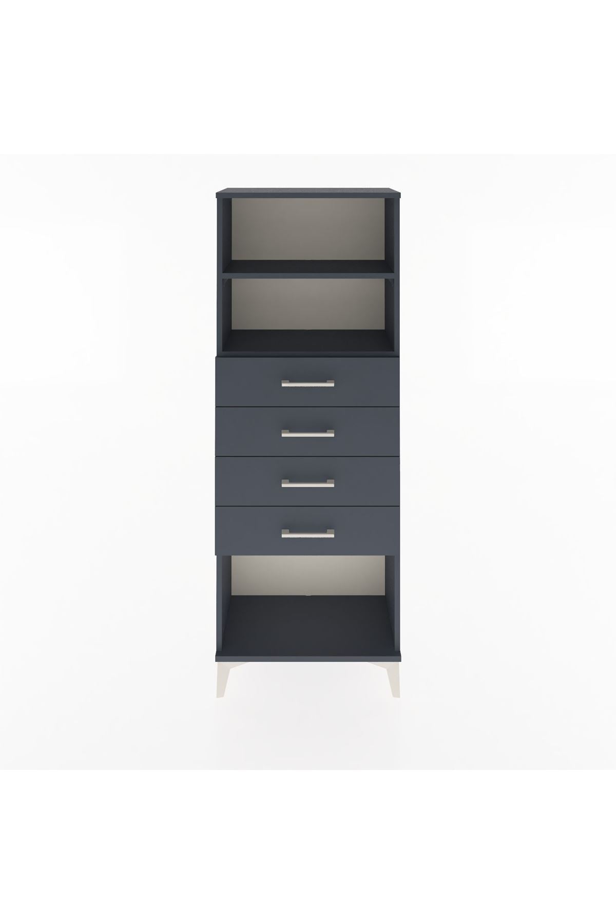 Arges Dolap 2 Raflı 4 Çekmeceli 60x30x163 - S20M096V5A