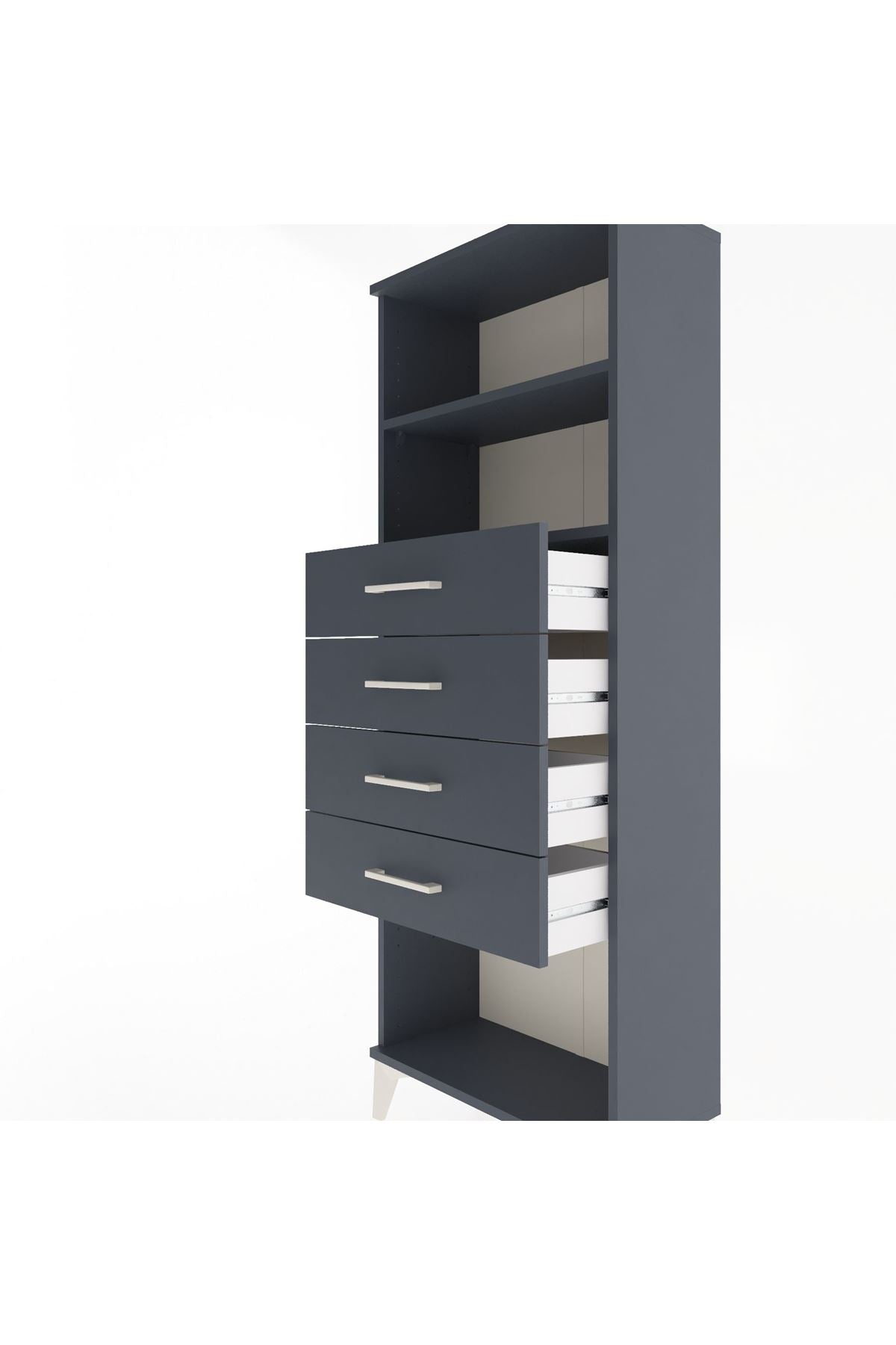 Arges Dolap 2 Raflı 4 Çekmeceli 60x30x163 - S20M096V5A