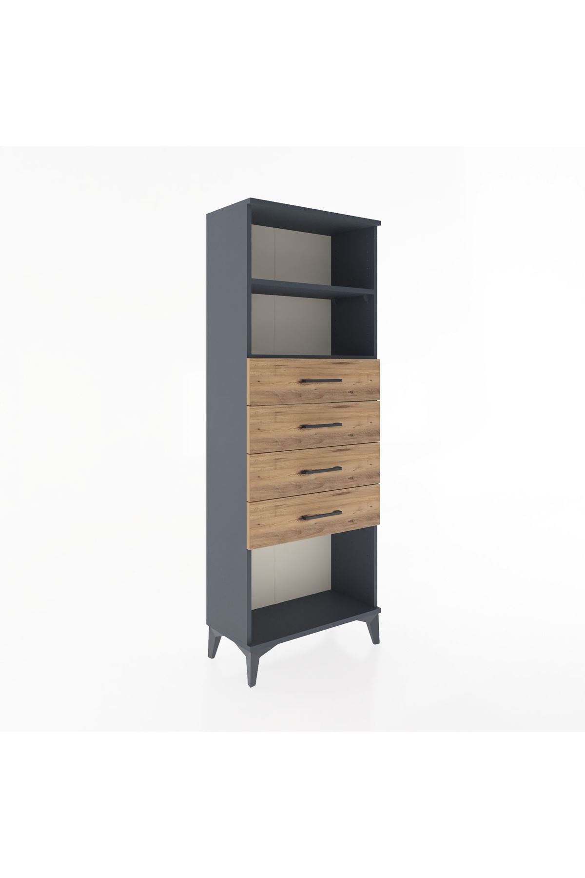 Arges Dolap 2 Raflı 4 Çekmeceli 60x30x163 - S20M096V6A