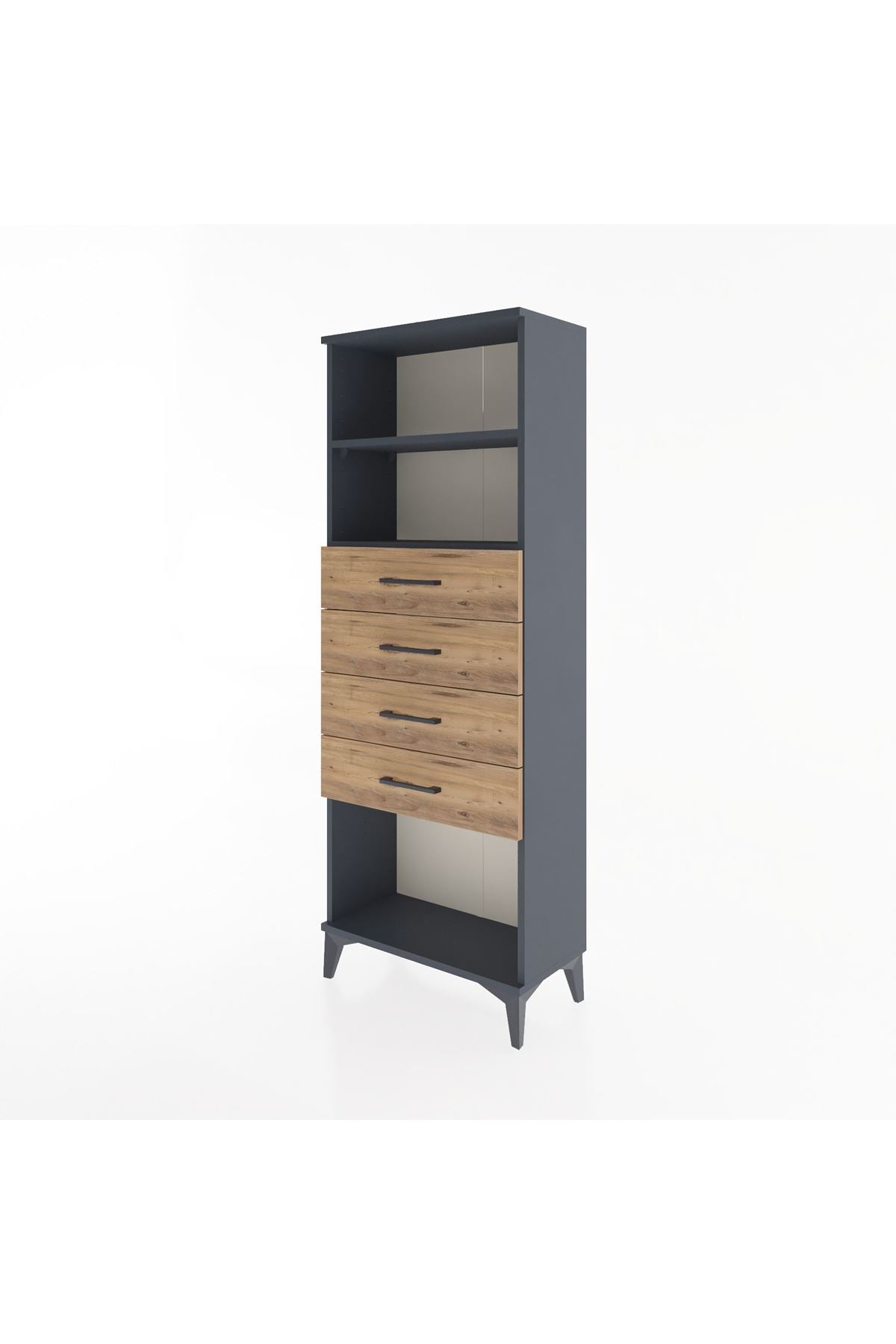Arges Dolap 2 Raflı 4 Çekmeceli 60x30x163 - S20M096V6A