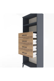 Arges Dolap 2 Raflı 4 Çekmeceli 60x30x163 - S20M096V6A