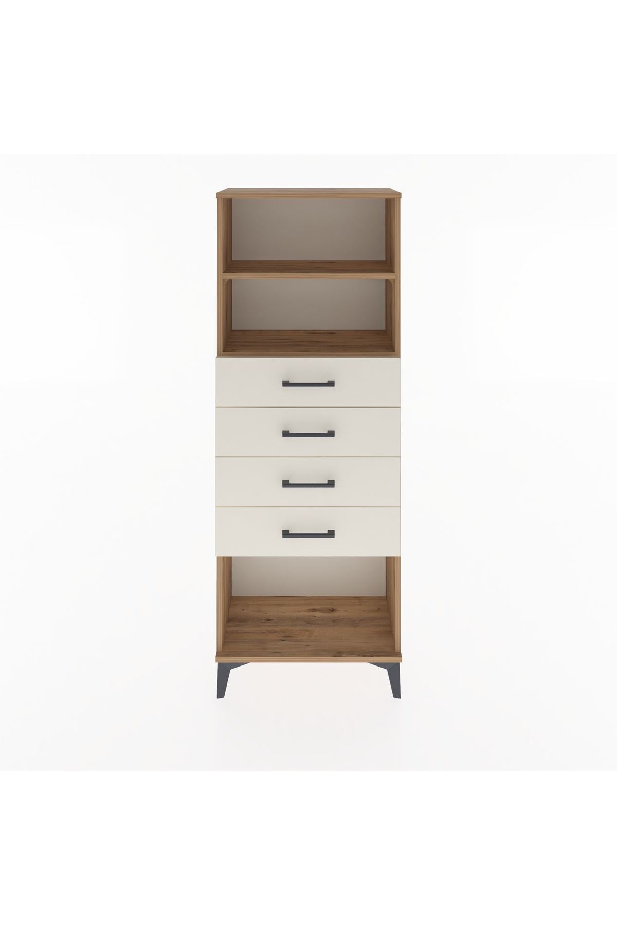 Arges Dolap 2 Raflı 4 Çekmeceli 60x30x163 - S20M096V7A