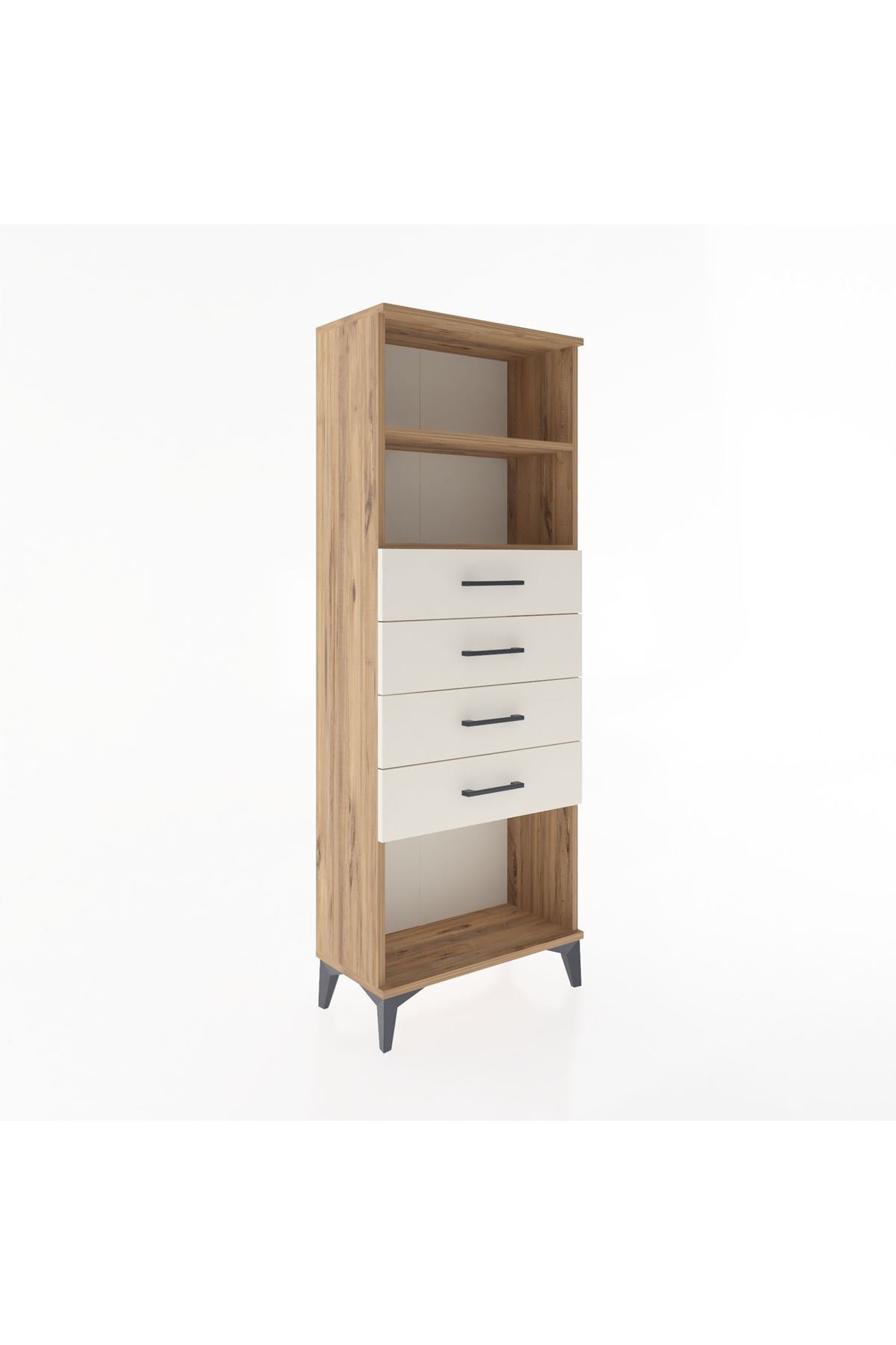 Arges Dolap 2 Raflı 4 Çekmeceli 60x30x163 - S20M096V7A