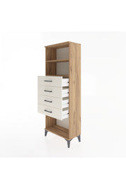 Arges Dolap 2 Raflı 4 Çekmeceli 60x30x163 - S20M096V7A