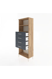 Arges Dolap 2 Raflı 4 Çekmeceli 60x30x163 - S20M096V8A