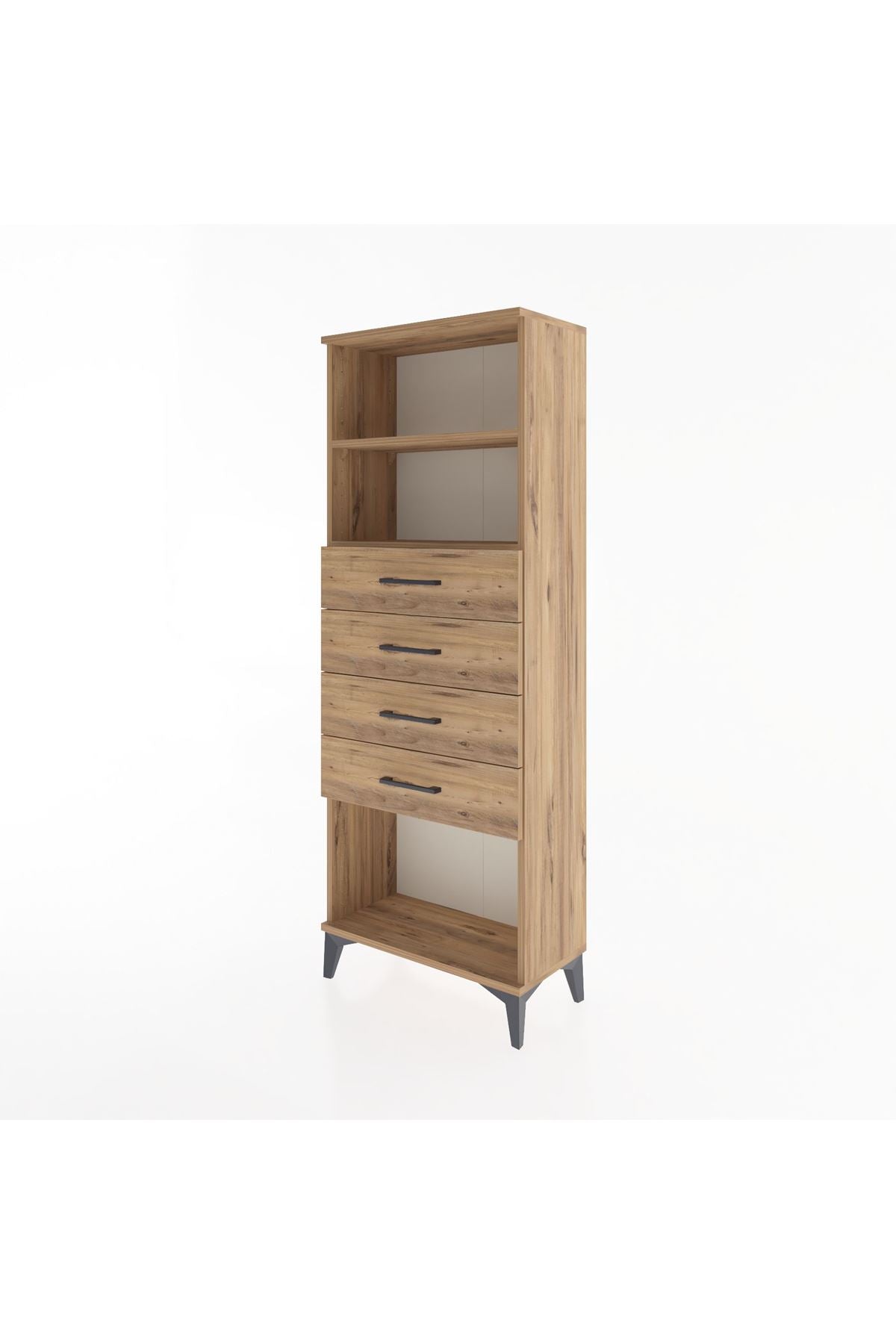 Arges Dolap 2 Raflı 4 Çekmeceli 60x30x163 - S20M096V9A