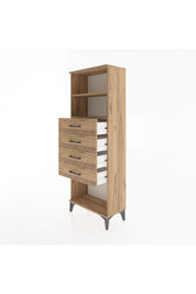 Arges Dolap 2 Raflı 4 Çekmeceli 60x30x163 - S20M096V9A