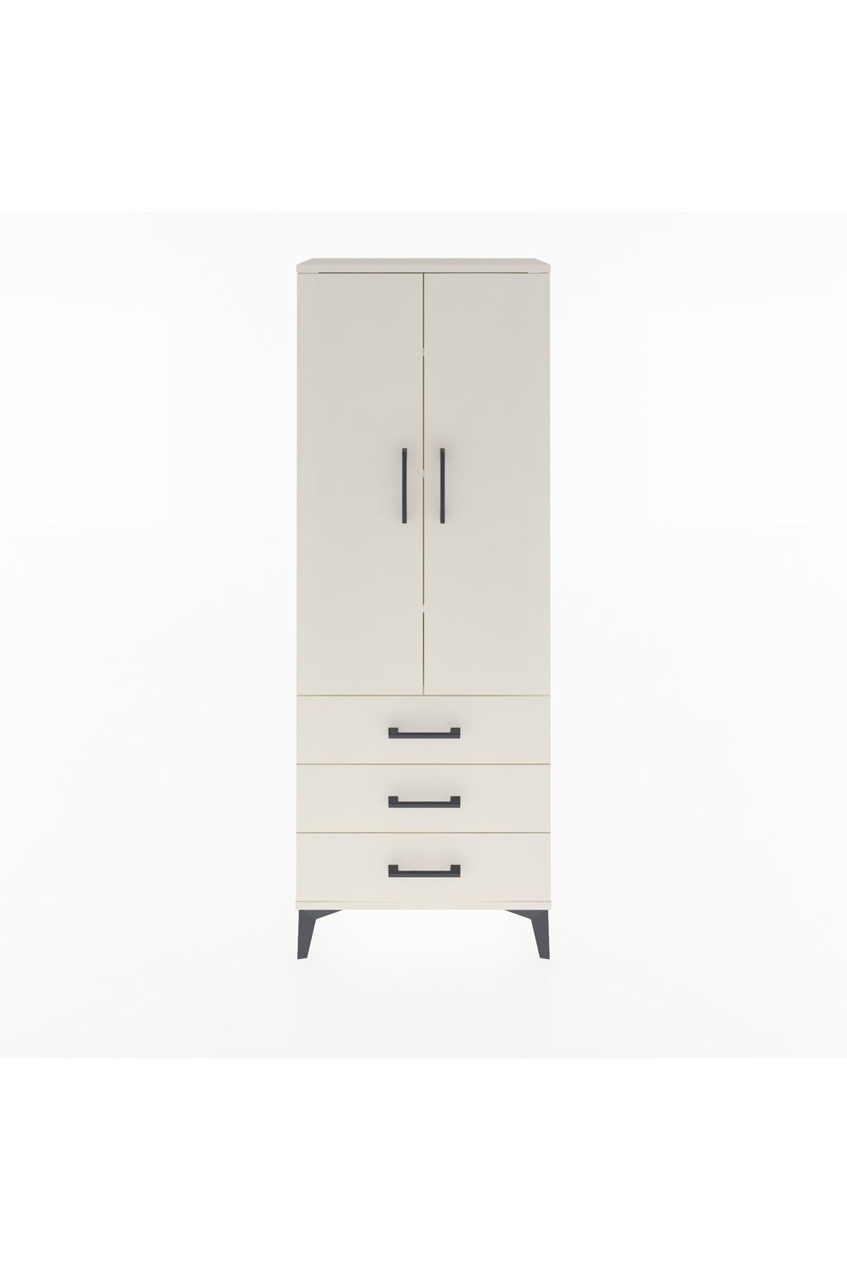Arges Dolap 4 Raflı 3 Çekmeceli 2 Kapaklı 60x30x163 - S20M097V1A