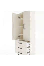 Arges Dolap 4 Raflı 3 Çekmeceli 2 Kapaklı 60x30x163 - S20M097V1A