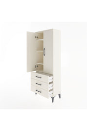 Arges Dolap 4 Raflı 3 Çekmeceli 2 Kapaklı 60x30x163 - S20M097V1A