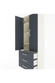 Arges Dolap 4 Raflı 3 Çekmeceli 2 Kapaklı 60x30x163 - S20M097V2A