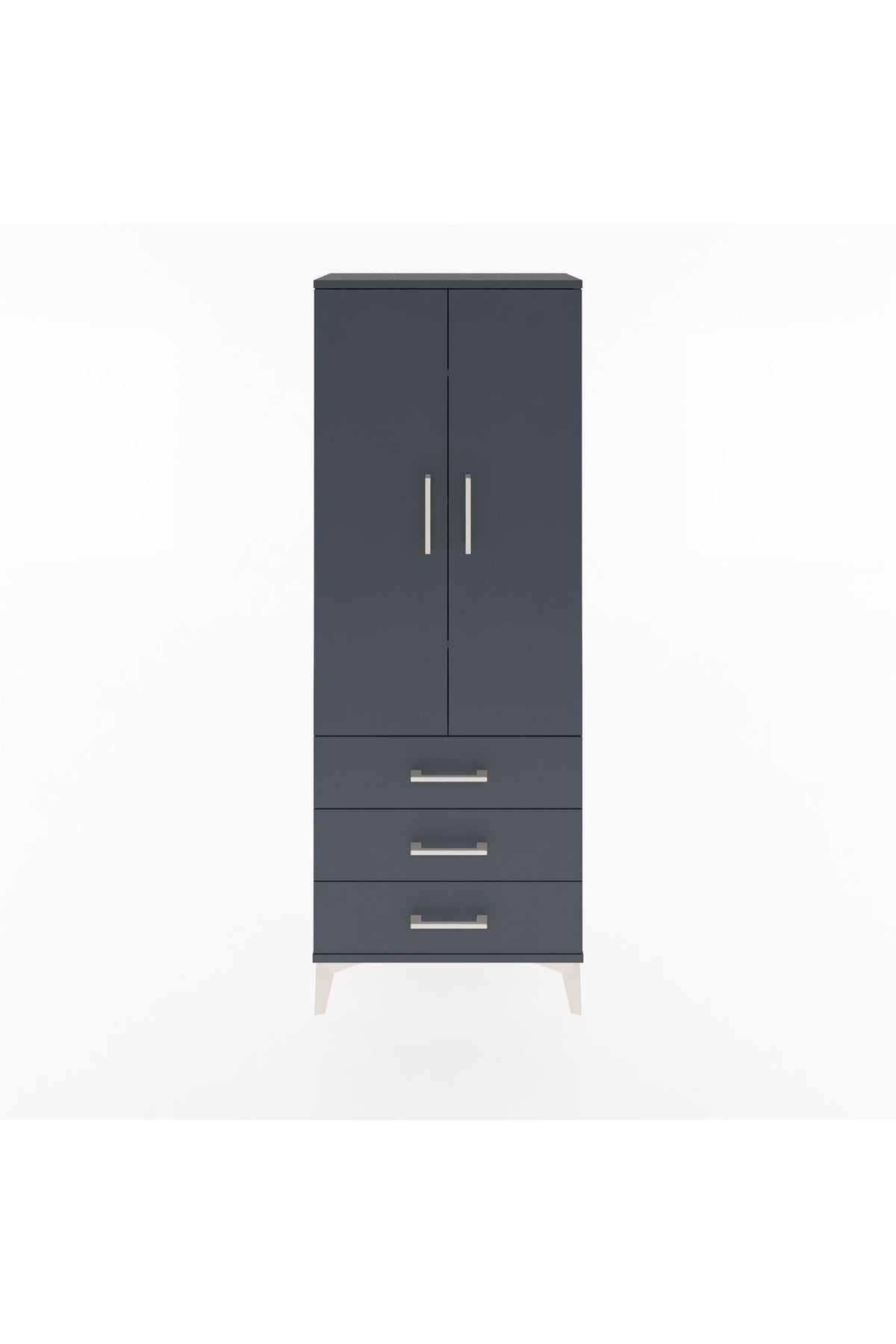 Arges Dolap 4 Raflı 3 Çekmeceli 2 Kapaklı 60x30x163 - S20M097V5A