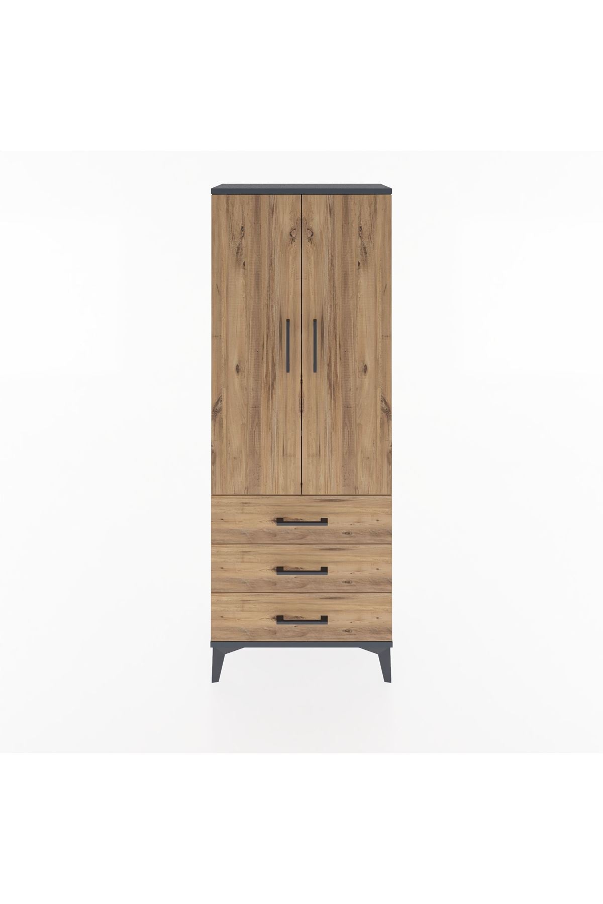 Arges Dolap 4 Raflı 3 Çekmeceli 2 Kapaklı 60x30x163 - S20M097V6A
