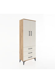 Arges Dolap 4 Raflı 3 Çekmeceli 2 Kapaklı 60x30x163 - S20M097V7A