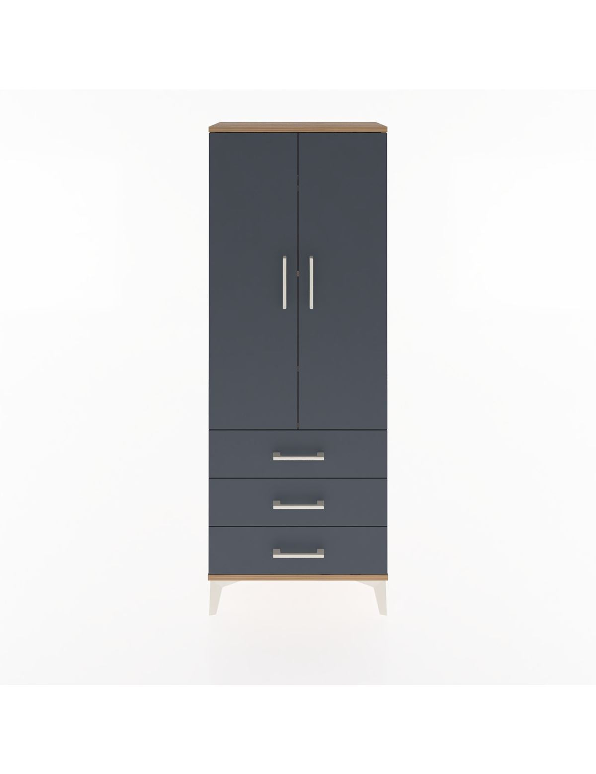 Arges Dolap 4 Raflı 3 Çekmeceli 2 Kapaklı 60x30x163 - S20M097V8A