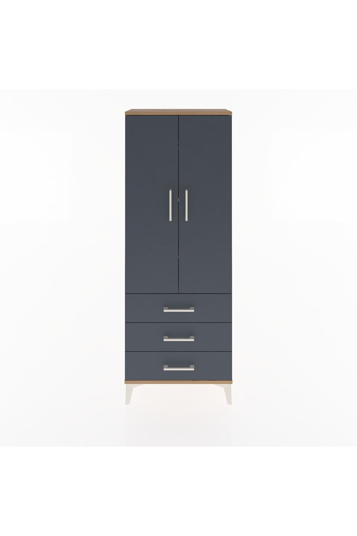 Arges Dolap 4 Raflı 3 Çekmeceli 2 Kapaklı 60x30x163 - S20M097V8A