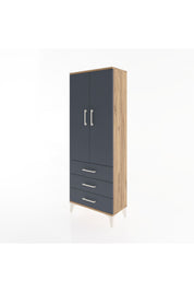 Arges Dolap 4 Raflı 3 Çekmeceli 2 Kapaklı 60x30x163 - S20M097V8A