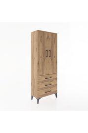Arges Dolap 4 Raflı 3 Çekmeceli 2 Kapaklı 60x30x163 - S20M097V9A