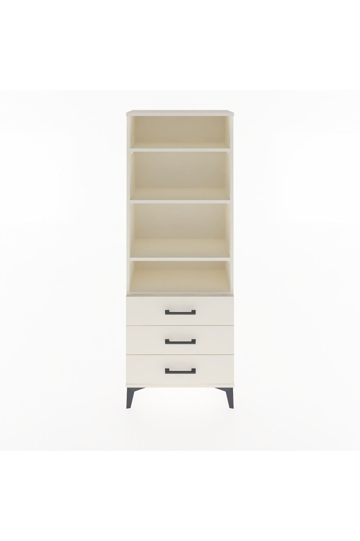 Arges Dolap 4 Raflı 3 Çekmeceli 60x30x163 - S20M098V1A