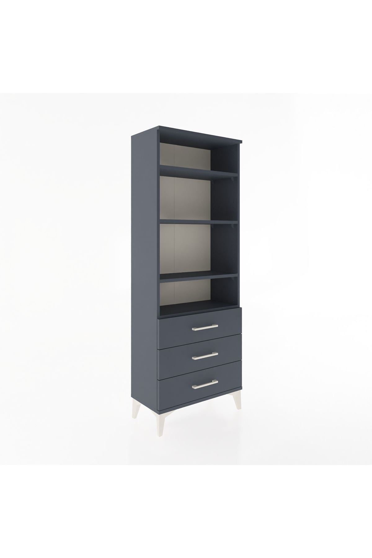 Arges Dolap 4 Raflı 3 Çekmeceli 60x30x163 - S20M098V5A