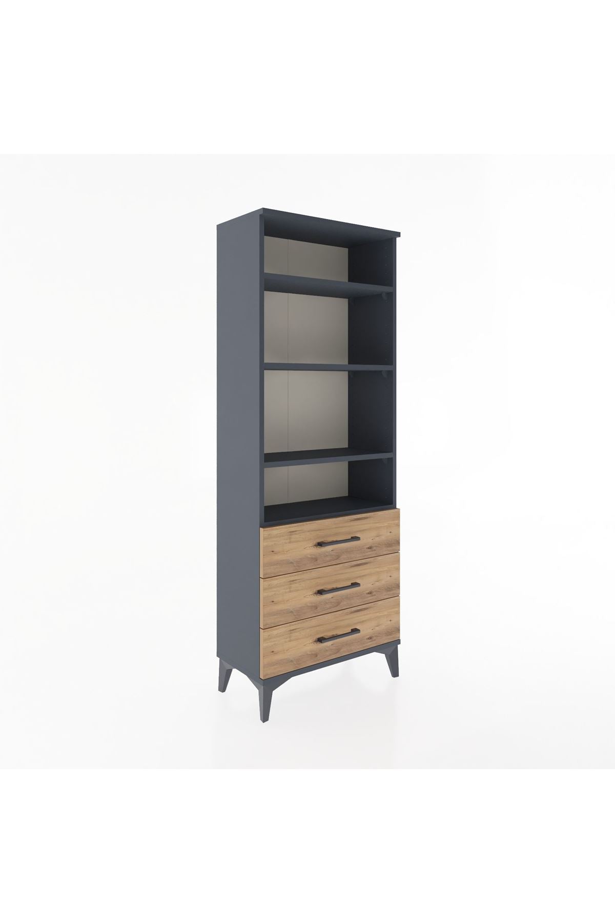 Arges Dolap 4 Raflı 3 Çekmeceli 60x30x163 - S20M098V6A
