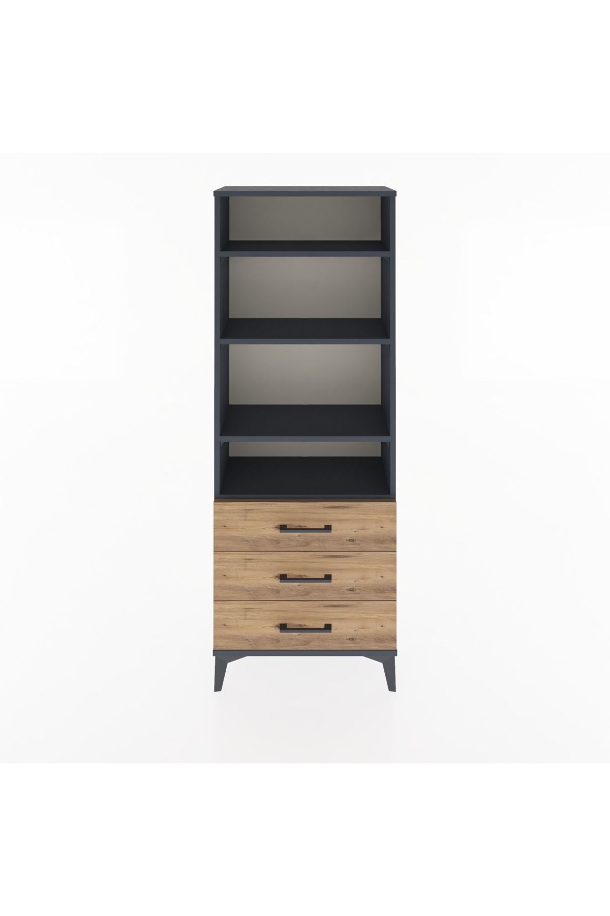 Arges Dolap 4 Raflı 3 Çekmeceli 60x30x163 - S20M098V6A