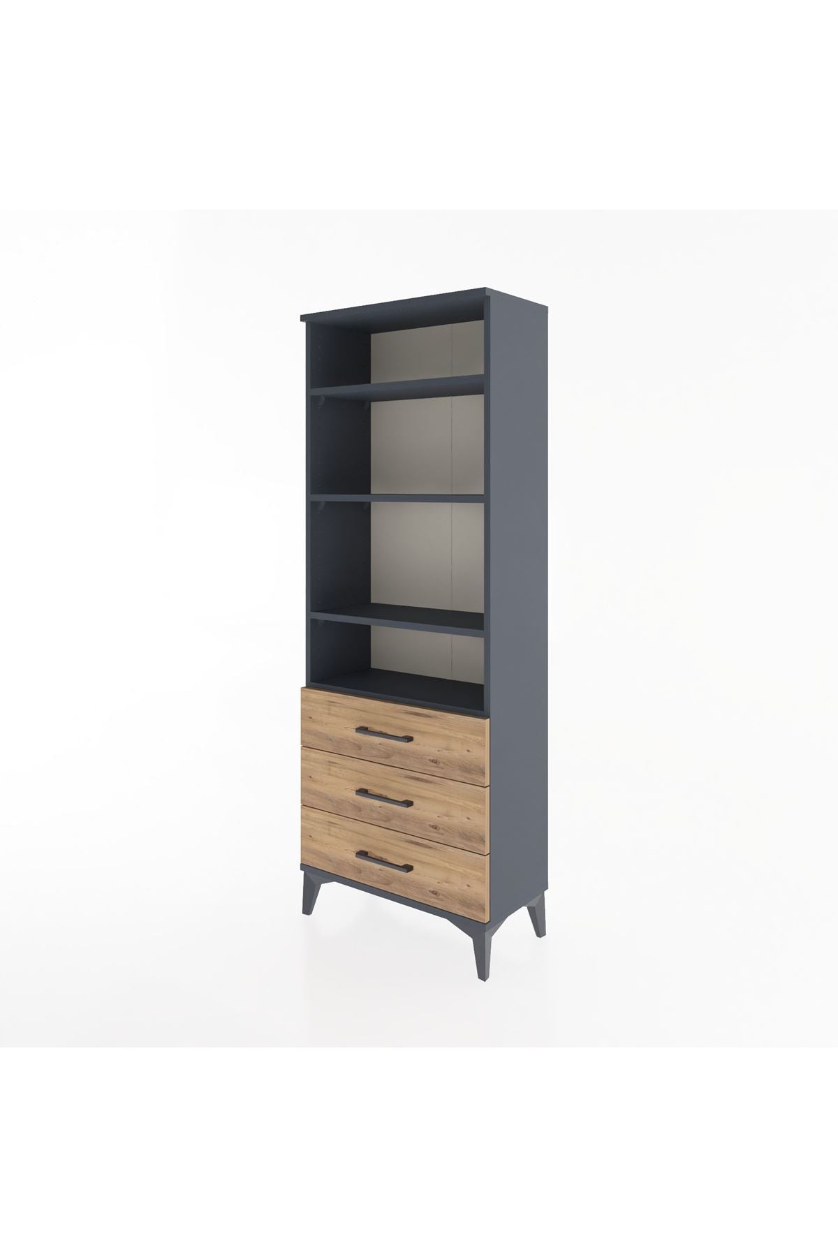 Arges Dolap 4 Raflı 3 Çekmeceli 60x30x163 - S20M098V6A