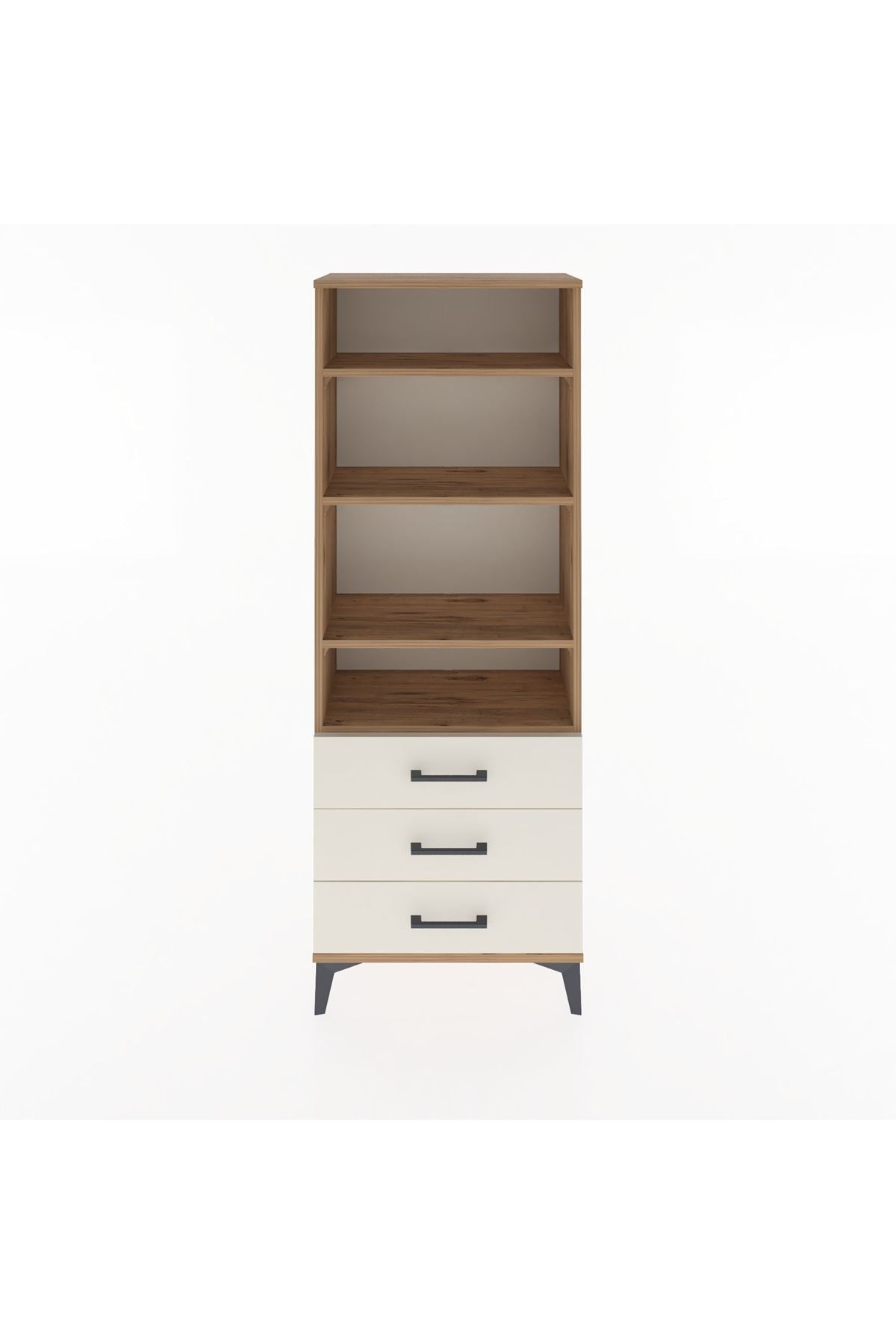 Arges Dolap 4 Raflı 3 Çekmeceli 60x30x163 - S20M098V7A