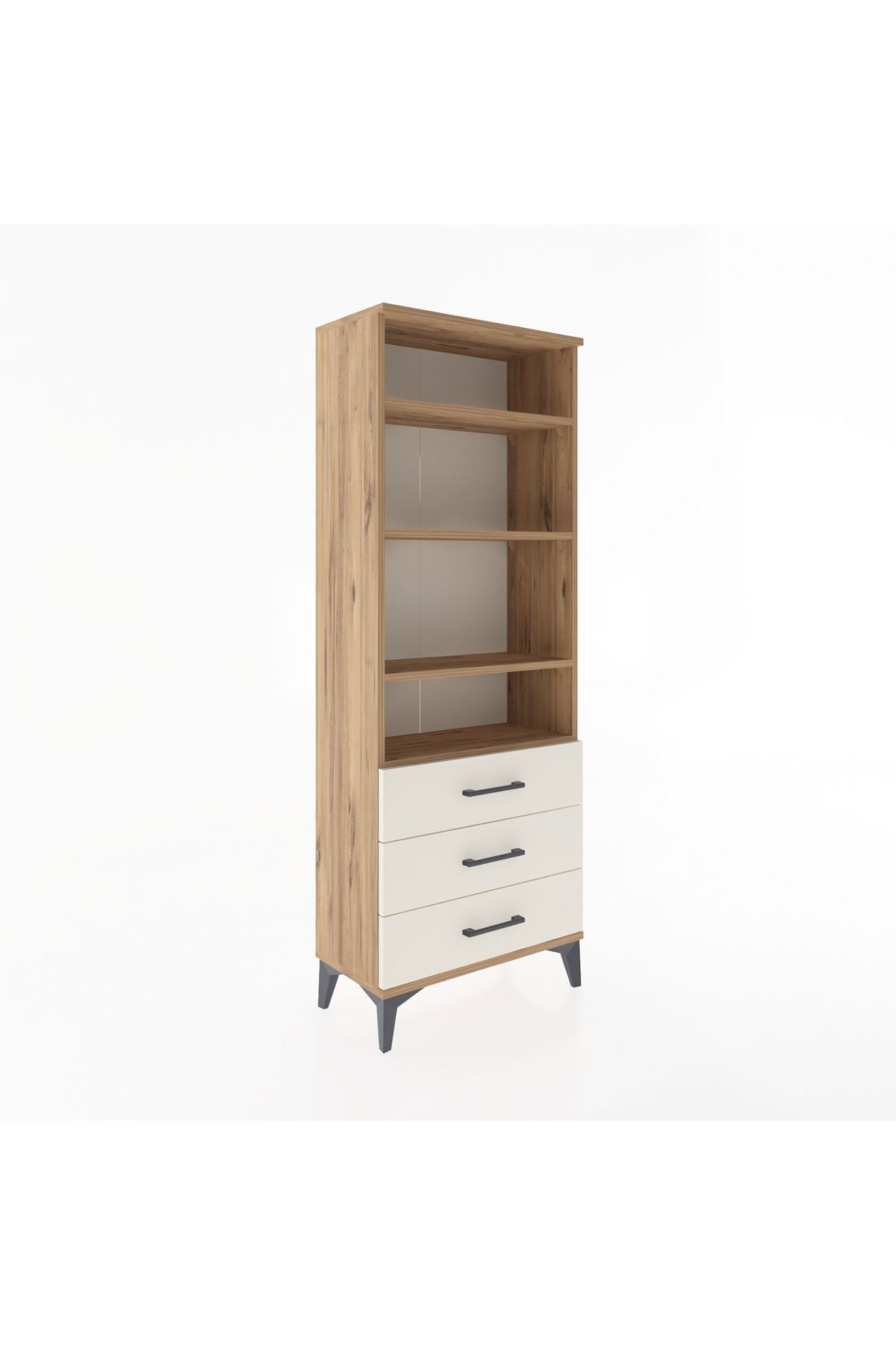 Arges Dolap 4 Raflı 3 Çekmeceli 60x30x163 - S20M098V7A