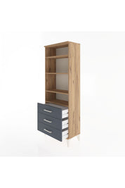 Arges Dolap 4 Raflı 3 Çekmeceli 60x30x163 - S20M098V8A