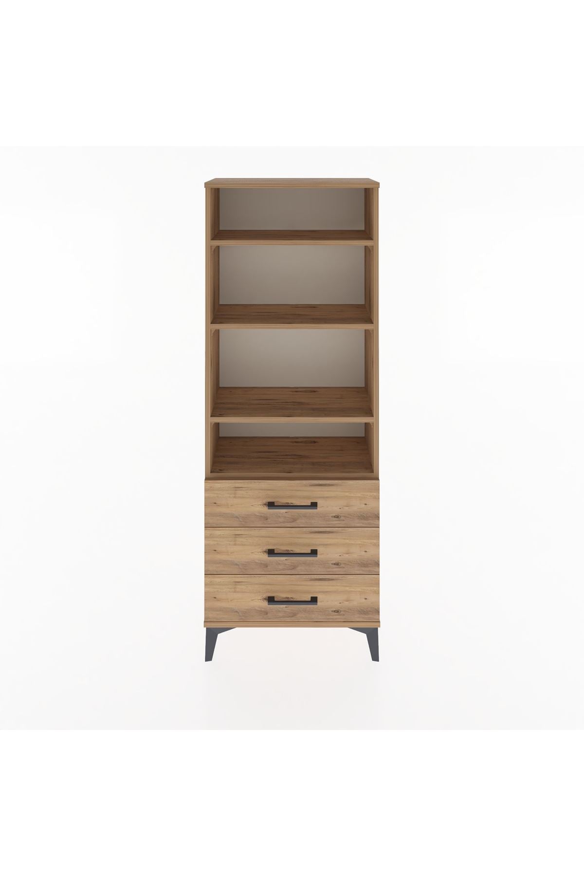 Arges Dolap 4 Raflı 3 Çekmeceli 60x30x163 - S20M098V9A