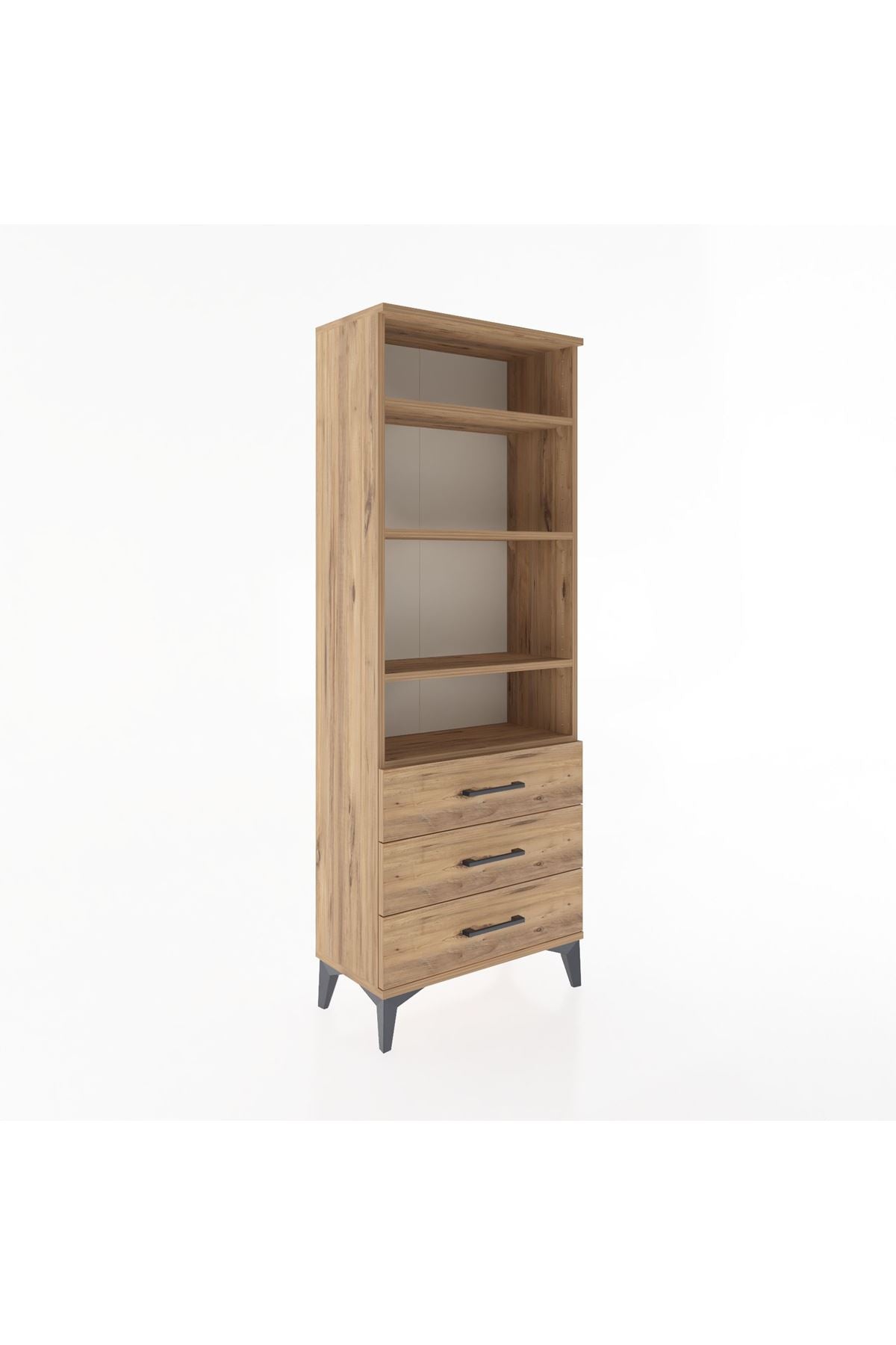 Arges Dolap 4 Raflı 3 Çekmeceli 60x30x163 - S20M098V9A