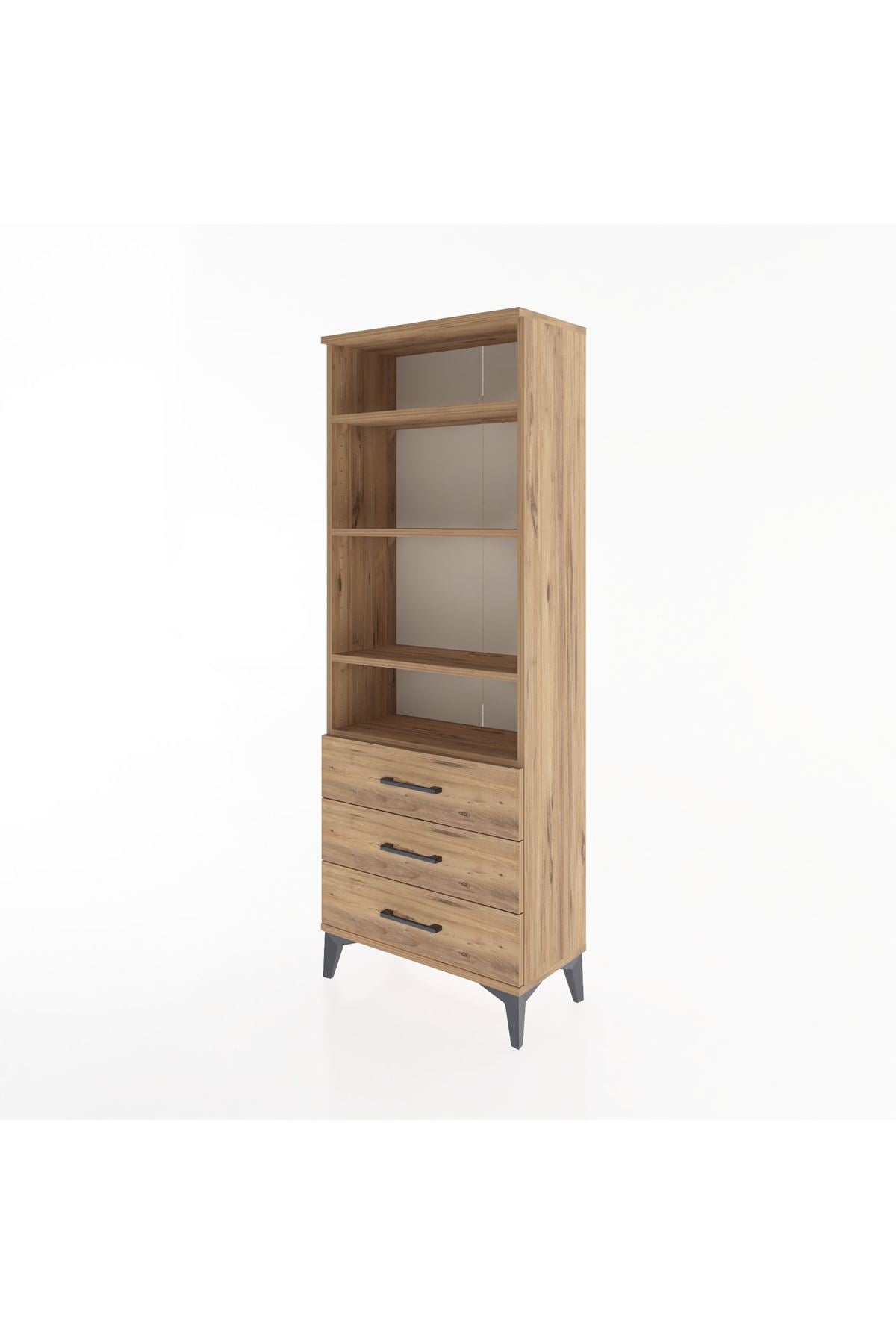 Arges Dolap 4 Raflı 3 Çekmeceli 60x30x163 - S20M098V9A