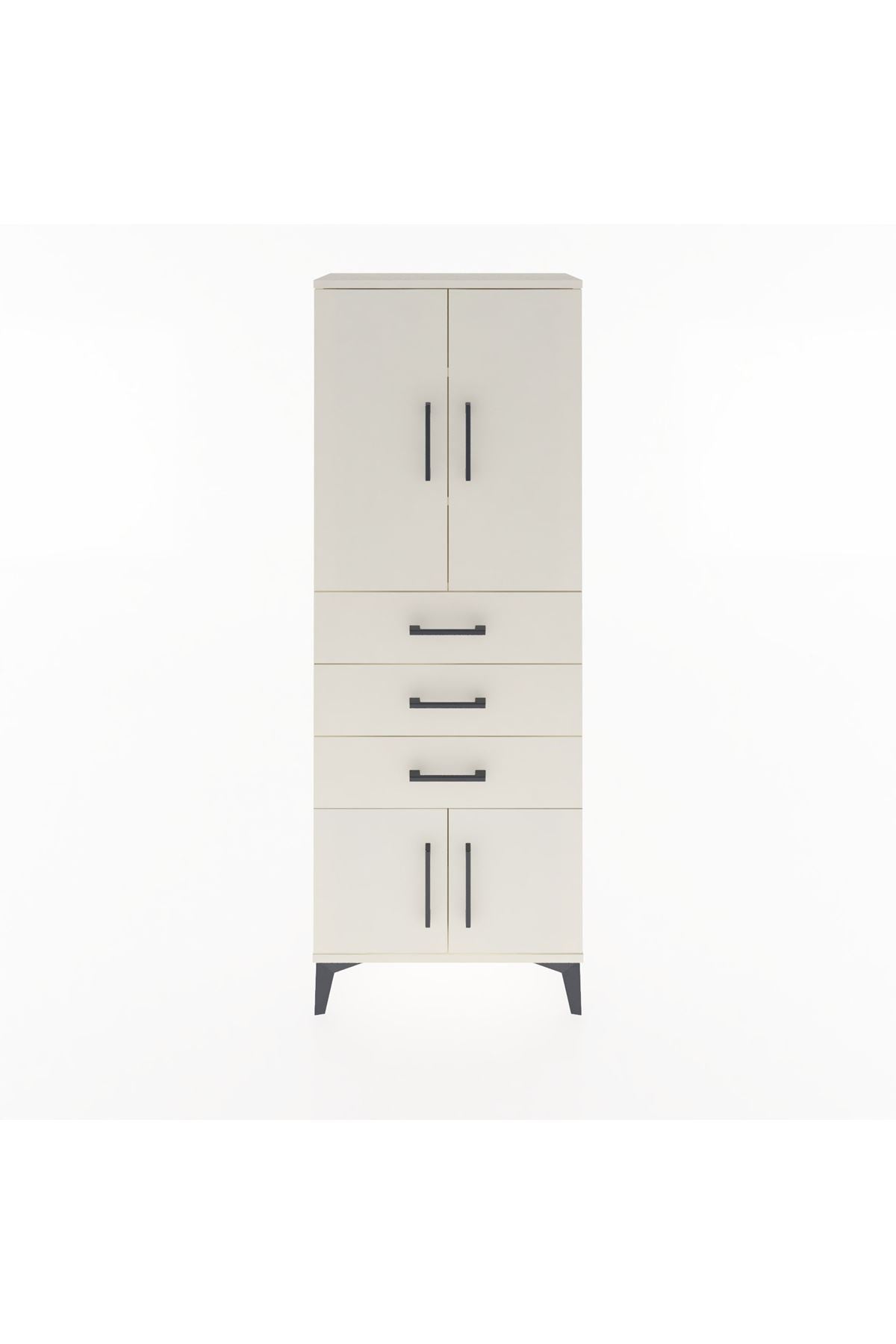 Arges Dolap 3 Raflı 3 Çekmeceli 4 Kapaklı 60x30x163 - S20M099V1A