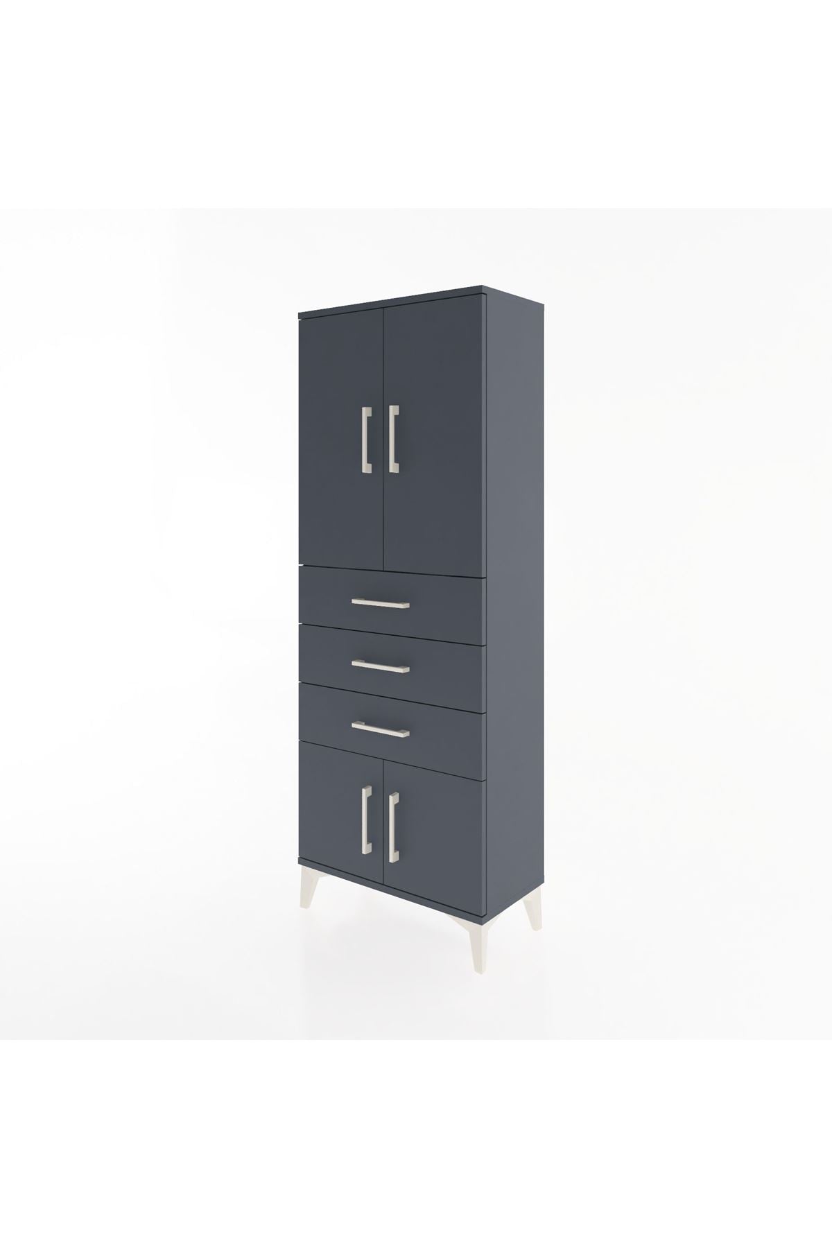 Arges Dolap 3 Raflı 3 Çekmeceli 4 Kapaklı 60x30x163 - S20M099V5A
