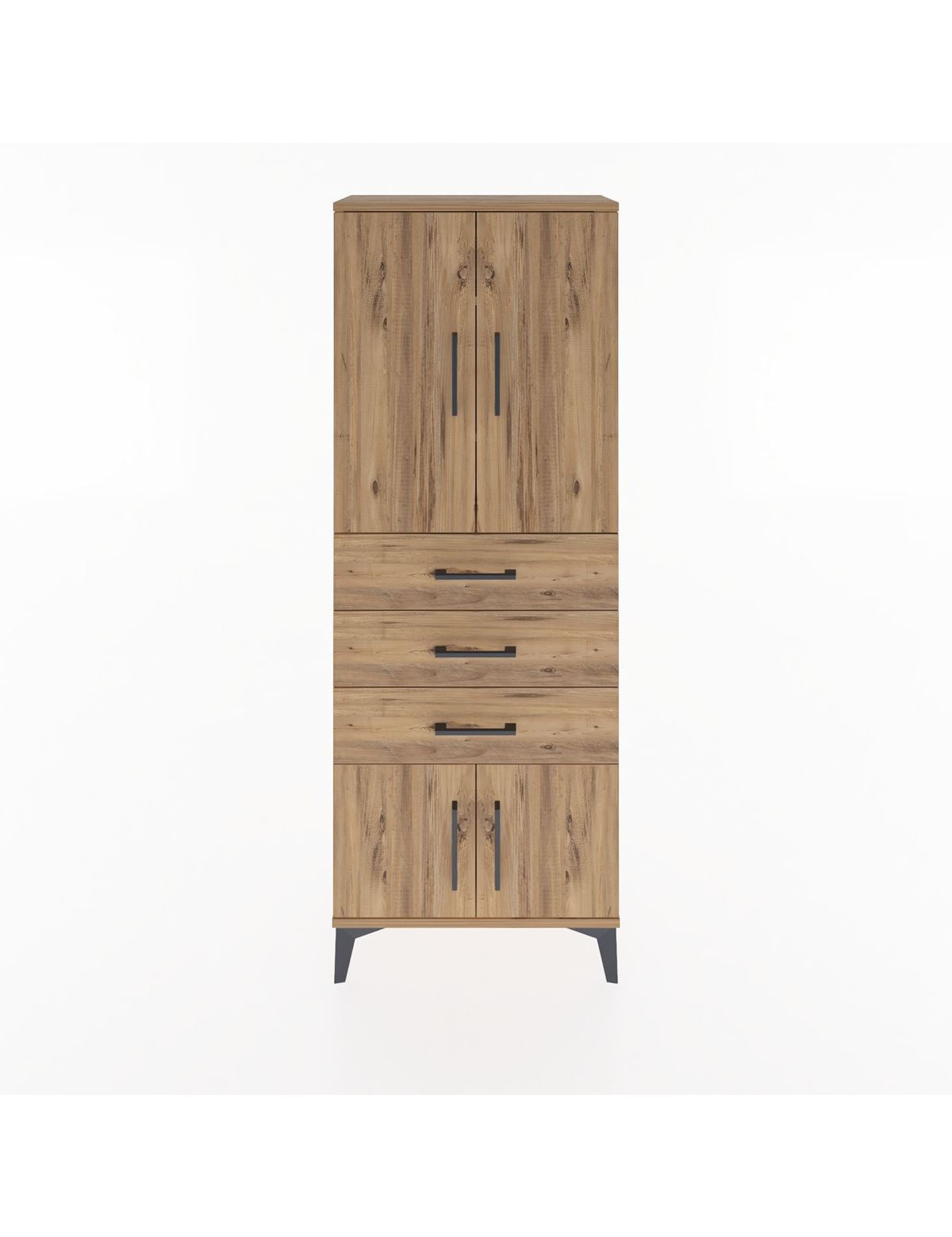 Arges Dolap 3 Raflı 3 Çekmeceli 4 Kapaklı 60x30x163 - S20M099V9A