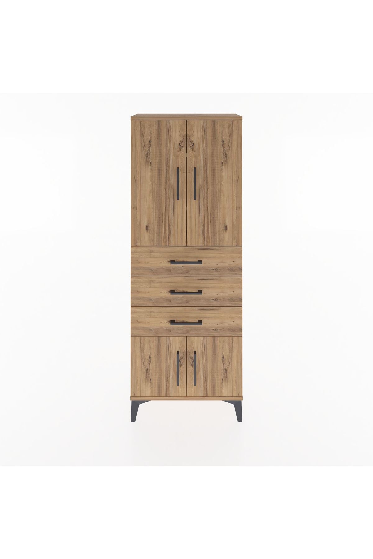 Arges Dolap 3 Raflı 3 Çekmeceli 4 Kapaklı 60x30x163 - S20M099V9A