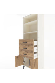 Arges Dolap 3 Raflı 3 Çekmeceli 2 Kapaklı 60x30x163 - S20M100V3A
