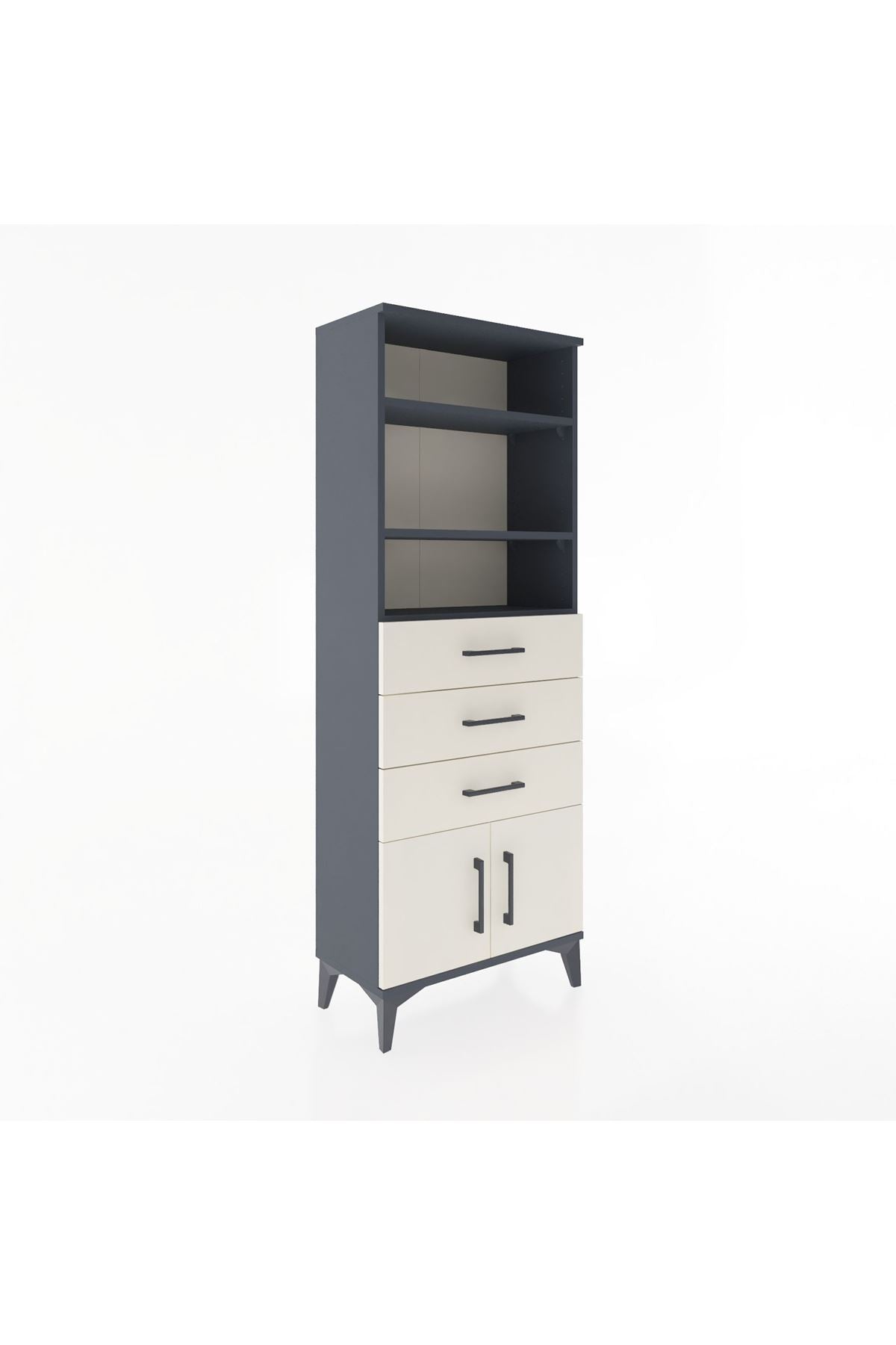 Arges Dolap 3 Raflı 3 Çekmeceli 2 Kapaklı 60x30x163 - S20M100V4A