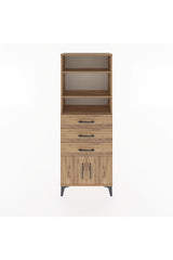 Arges Dolap 3 Raflı 3 Çekmeceli 2 Kapaklı 60x30x163
