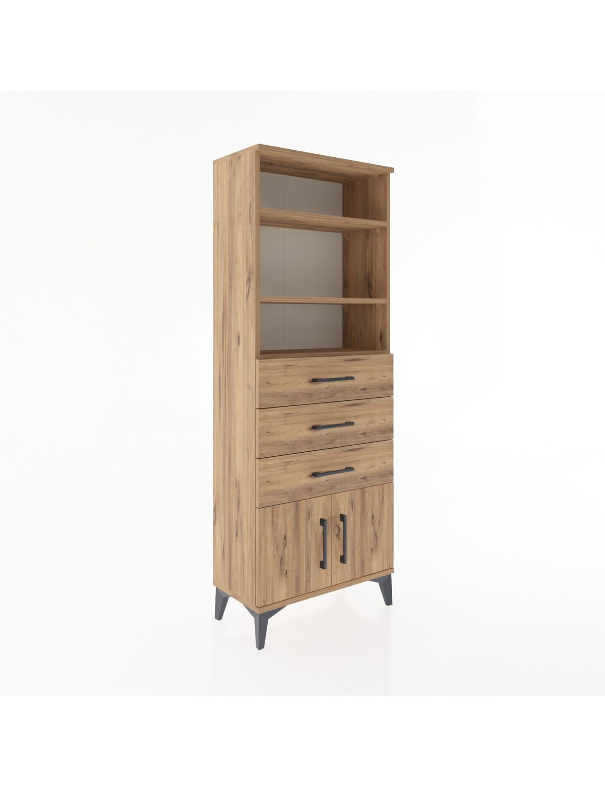 Arges Dolap 3 Raflı 3 Çekmeceli 2 Kapaklı 60x30x163 - S20M100V9A