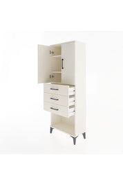 Arges Dolap 3 Raflı 3 Çekmeceli 2 Kapaklı 60x30x163 - S20M101V1A