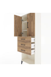 Arges Dolap 3 Raflı 3 Çekmeceli 2 Kapaklı 60x30x163 - S20M101V3A