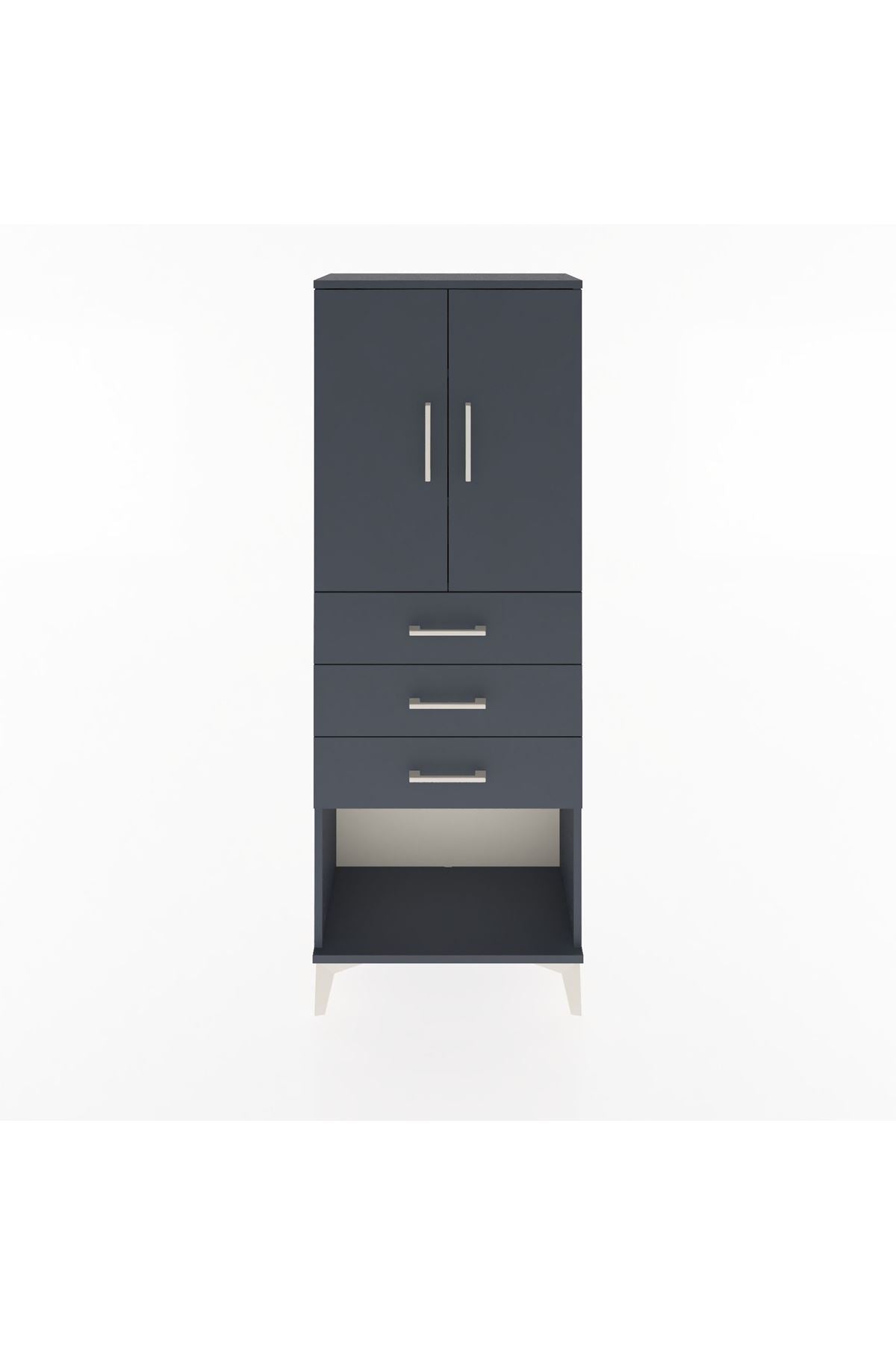 Arges Dolap 3 Raflı 3 Çekmeceli 2 Kapaklı 60x30x163 - S20M101V5A