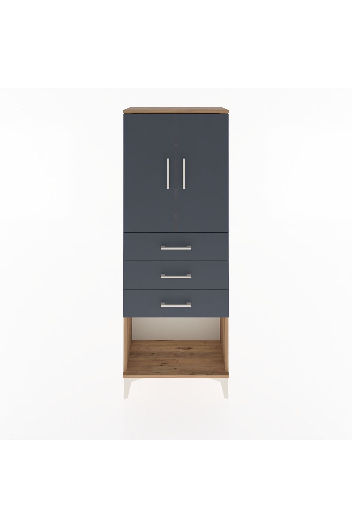 Arges Dolap 3 Raflı 3 Çekmeceli 2 Kapaklı 60x30x163 - S20M101V8A