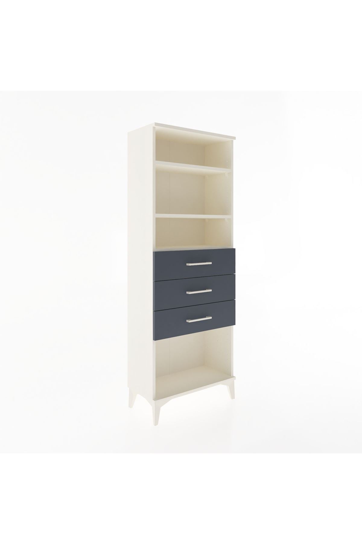 Arges Dolap 3 Raflı 3 Çekmeceli 60x30x163 - S20M102V2A