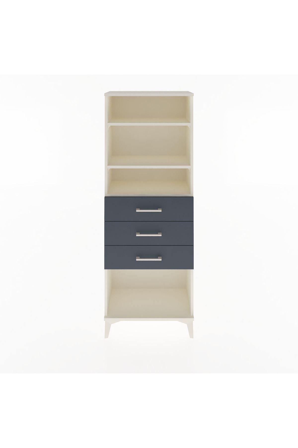 Arges Dolap 3 Raflı 3 Çekmeceli 60x30x163 - S20M102V2A