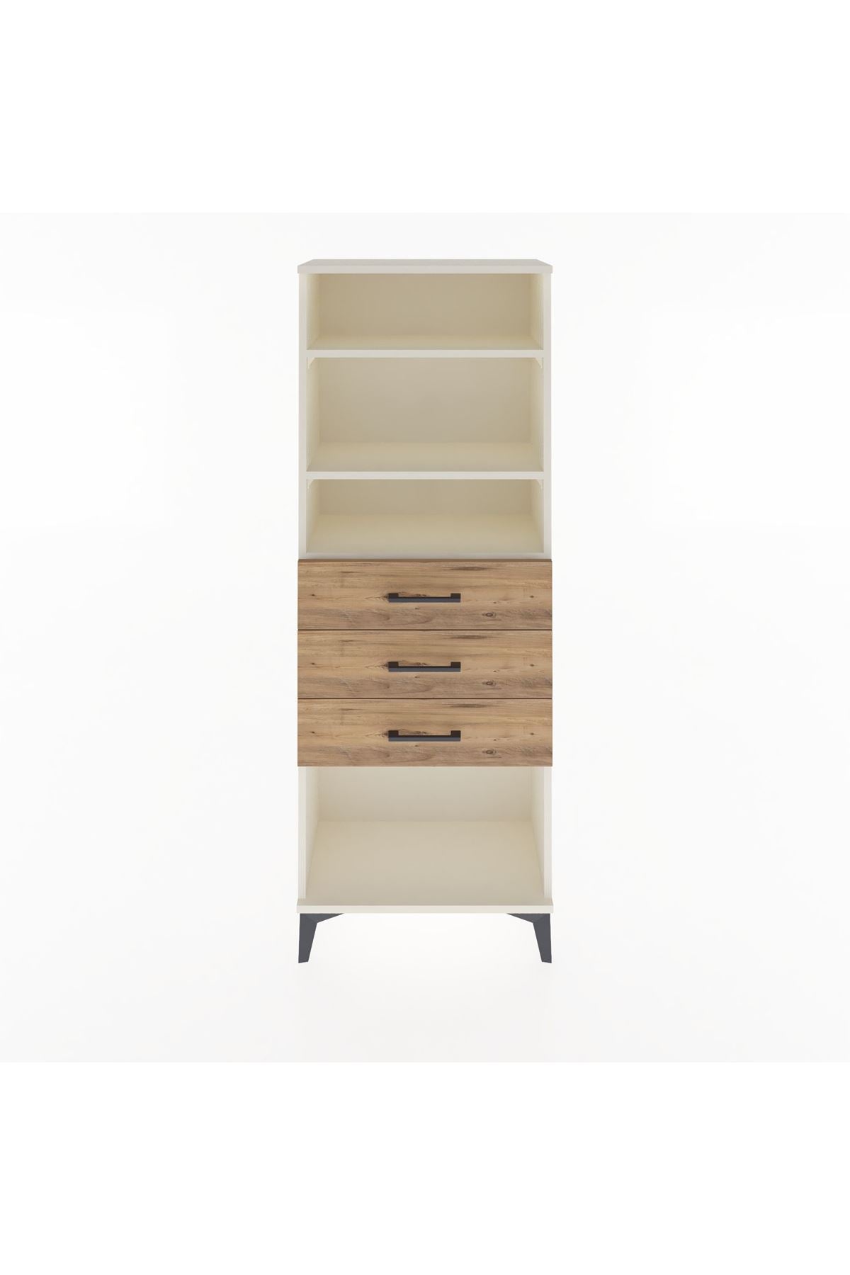 Arges Dolap 3 Raflı 3 Çekmeceli 60x30x163 - S20M102V3A