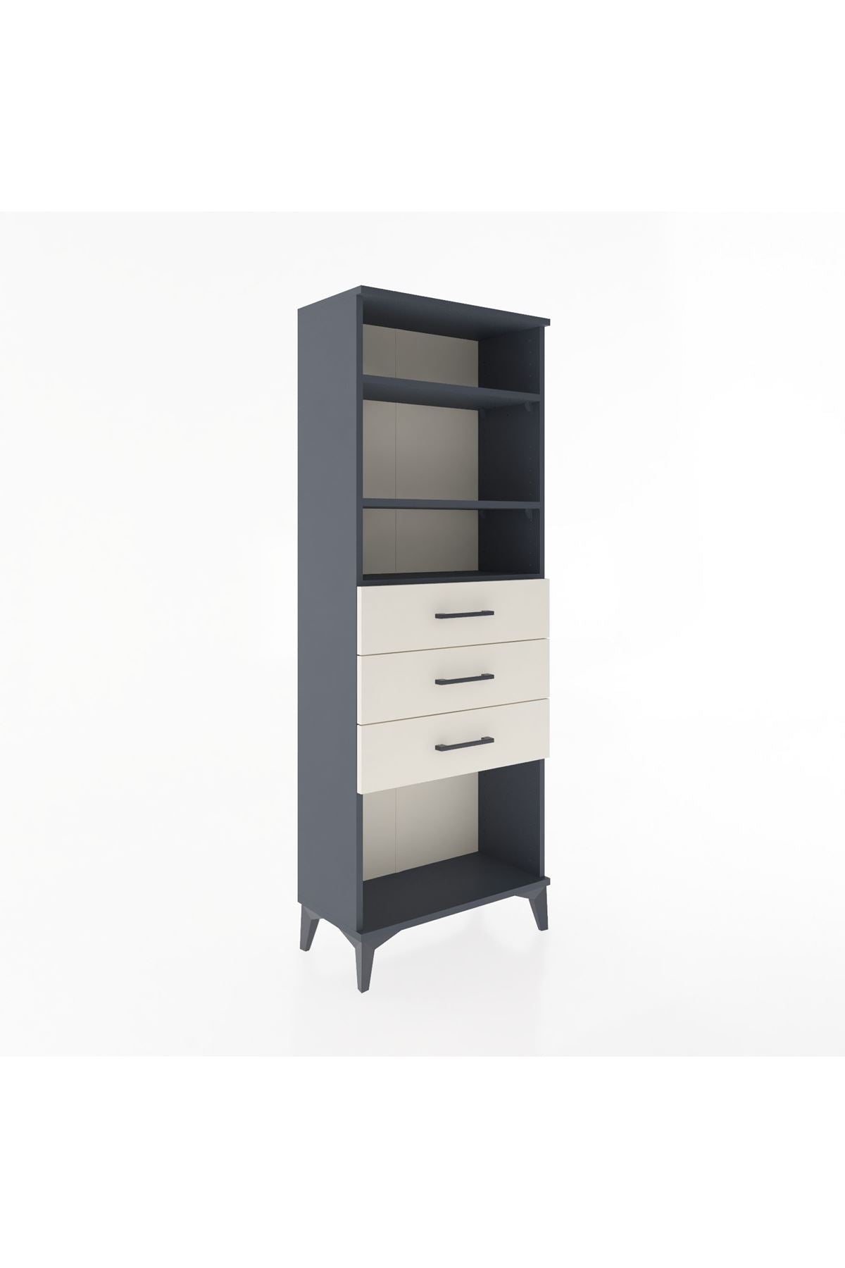 Arges Dolap 3 Raflı 3 Çekmeceli 60x30x163 - S20M102V4A
